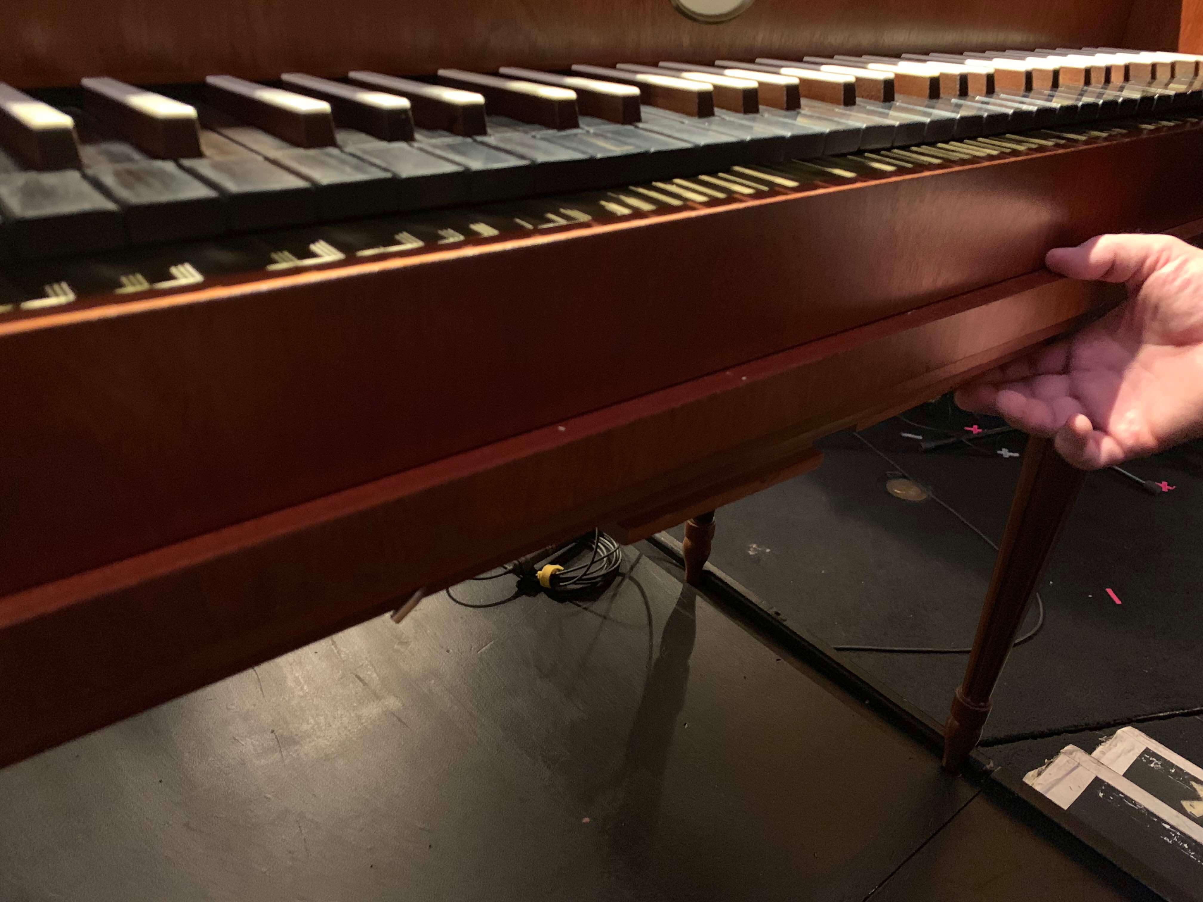 Bryndon showing the location of the knee levers!