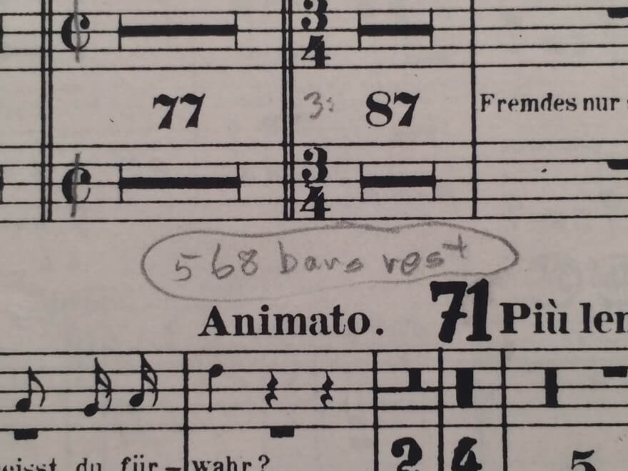 The Wagner tubas taking a rather long pause before their next entry!