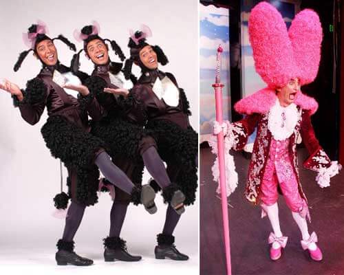 Bill&rsquo;s creations for Beach Blanket Babylon: The Poodles and King Louis.