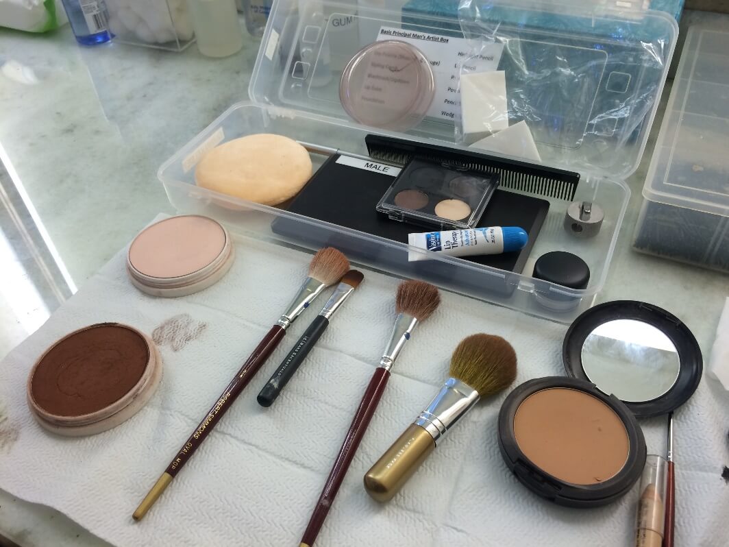 The tools of the trade: Bill’s make-up kit for Quinn Kelsey in Rigoletto.