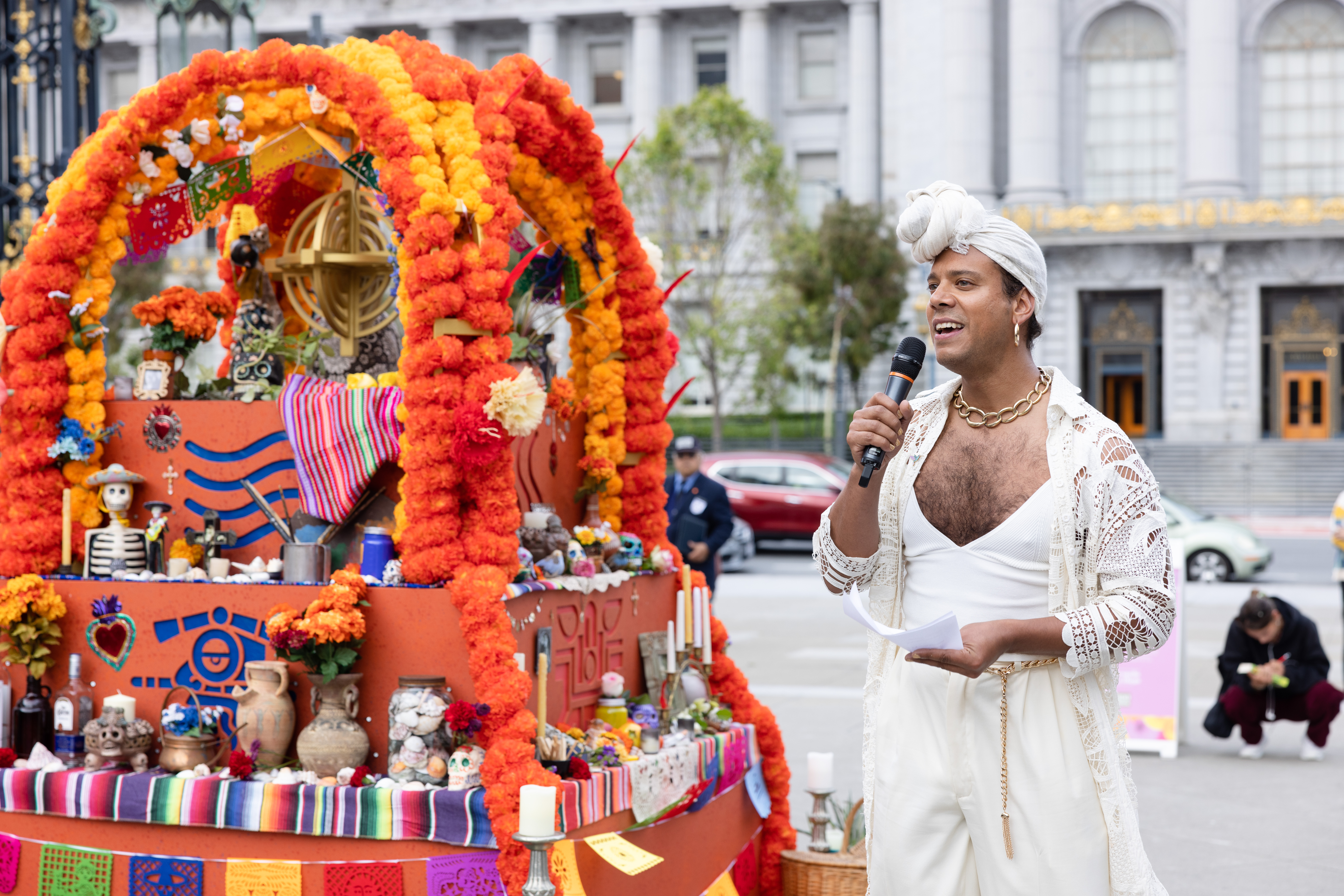 performer at an altar where we will hold a unique, multicultural, ritual ceremony that dives deep into the celebrations of the stages of life and death.  