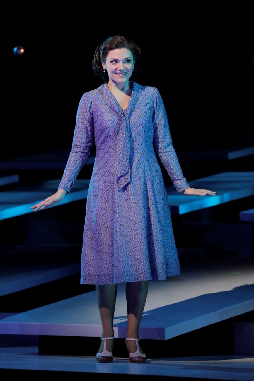 Mary returns from college and concludes the first act in this outfit.