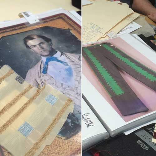 Costumes and fabrics for Ram&oacute;n and the other landowners.