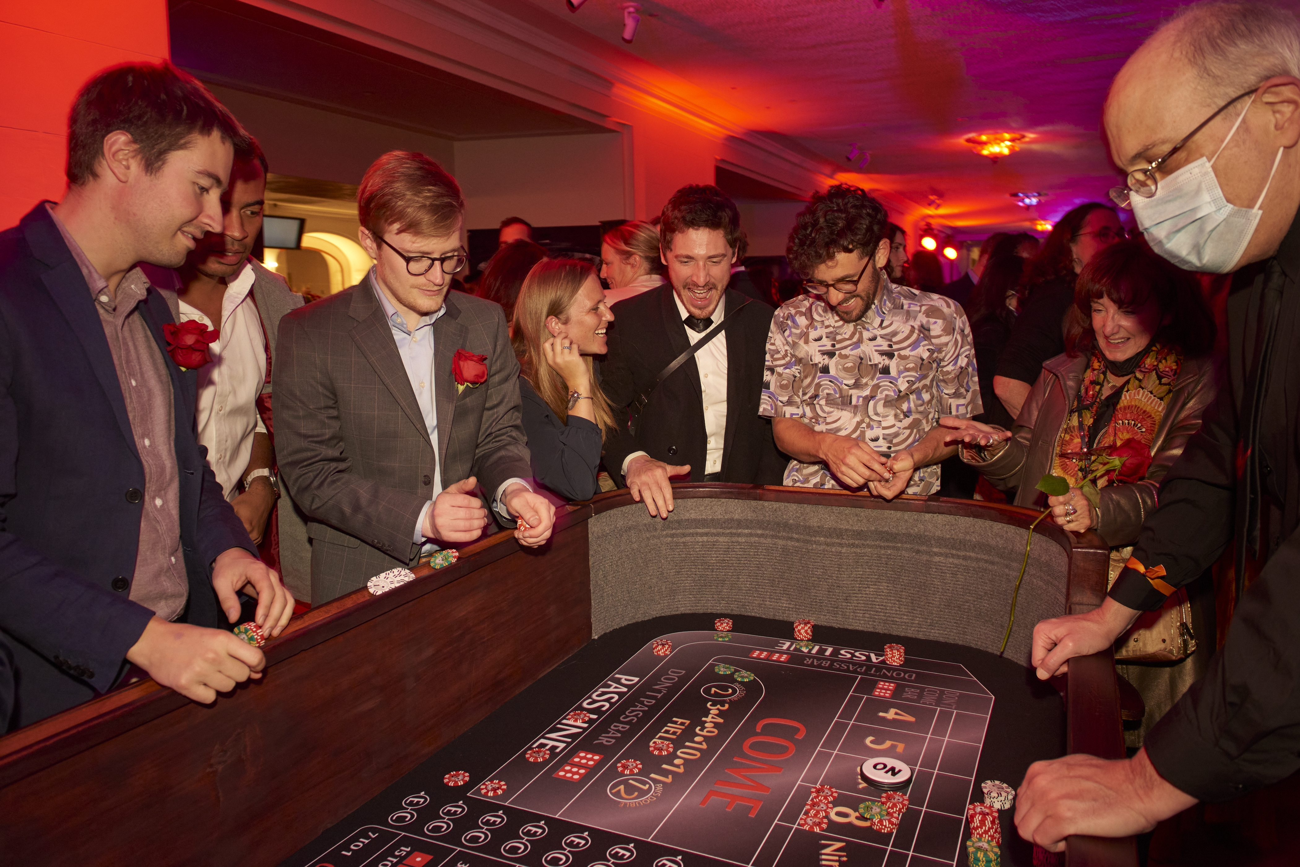 guests playing poker