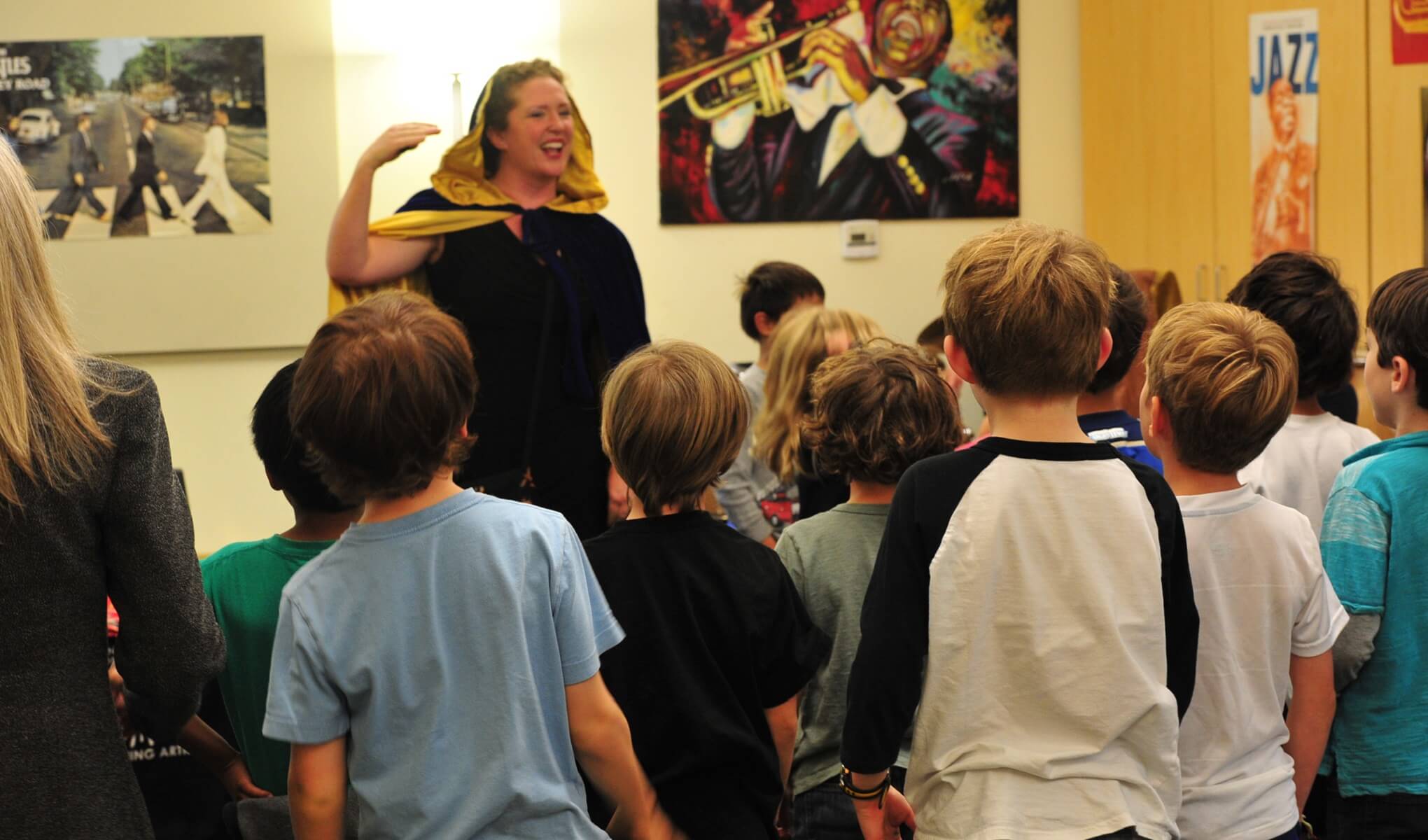 Children performing opera in Sing a Story for Libraries
