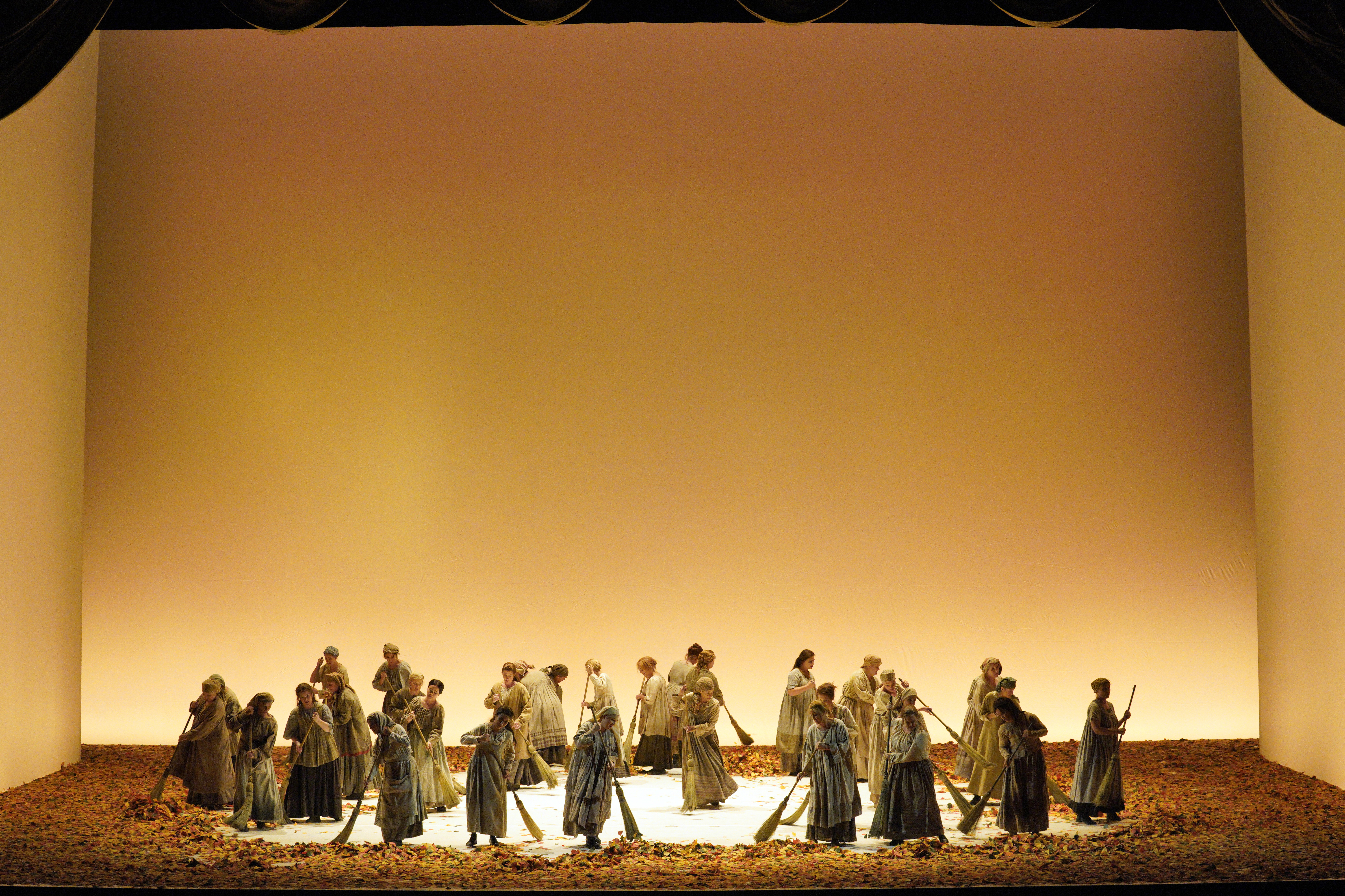 Eugene Onegin raking leaves scene