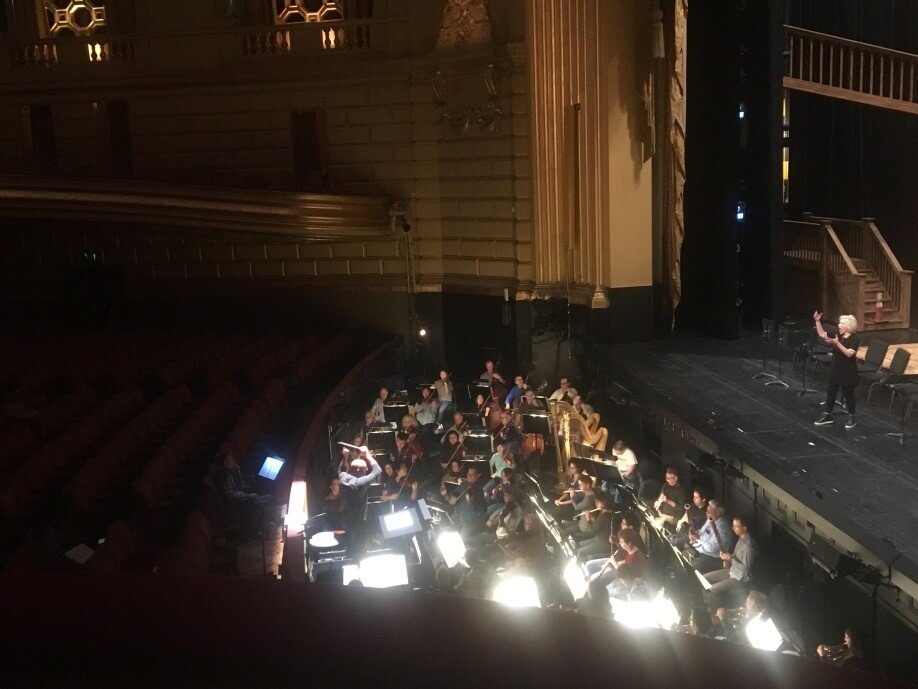 Our Tosca, Carmen Giannattasio, in the sitzprobe on Thursday for Opera in the Park, with the San Francisco Opera Orchestra.