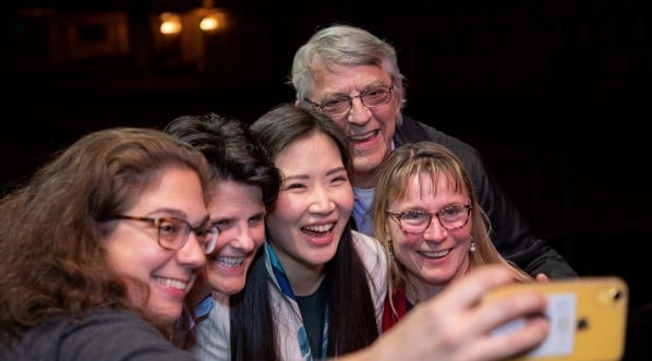 selfie with Eun Sun Kim and John Keene et al