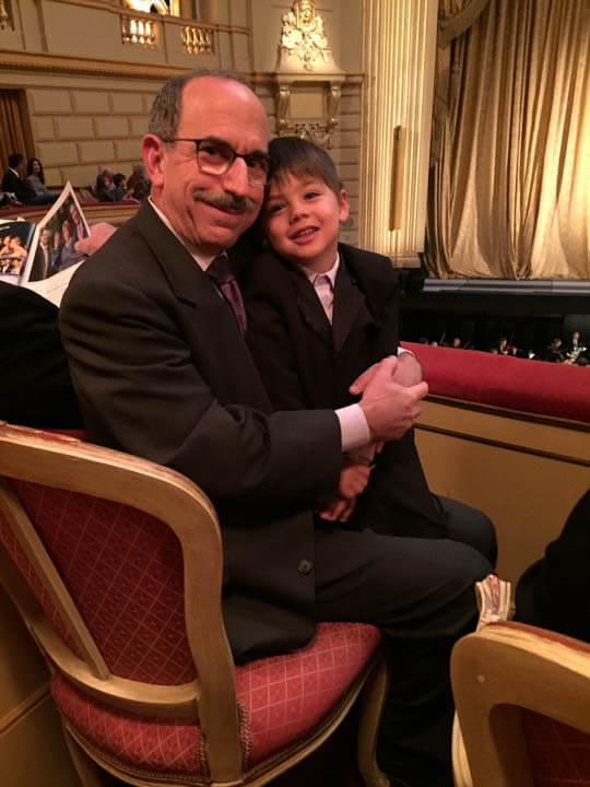 Nathaniel and Bob prior to the performance. Photo courtesy Bob Epstein.