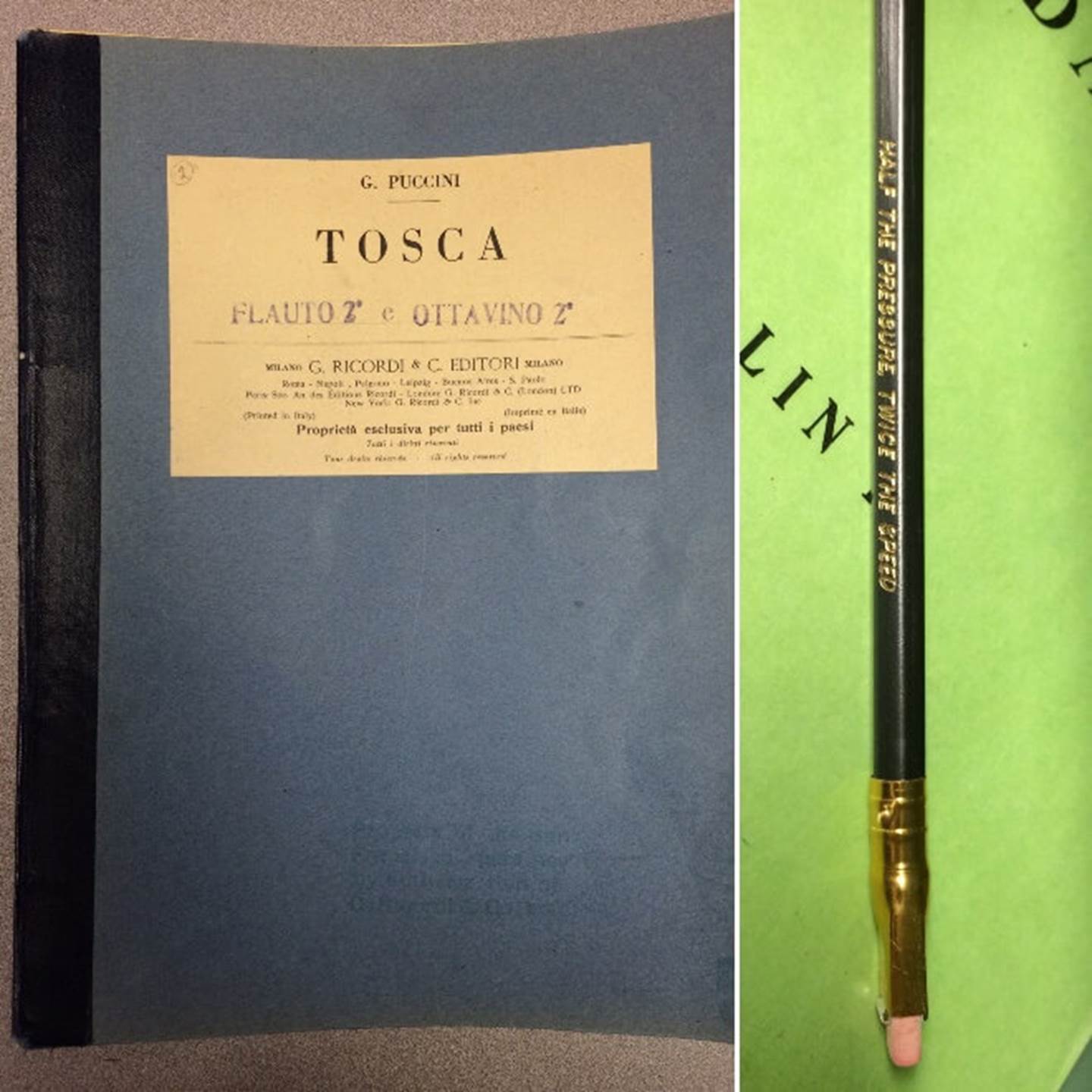 Our 70-year old Tosca parts and one of the highly sought after Blackwing pencils.