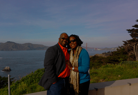 Earl & Alexis and the Golden Gate Bridge, San Francisco 2009