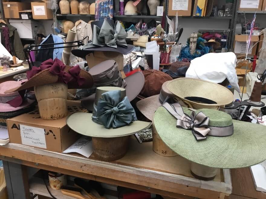 The array of hats used  for Tosca.