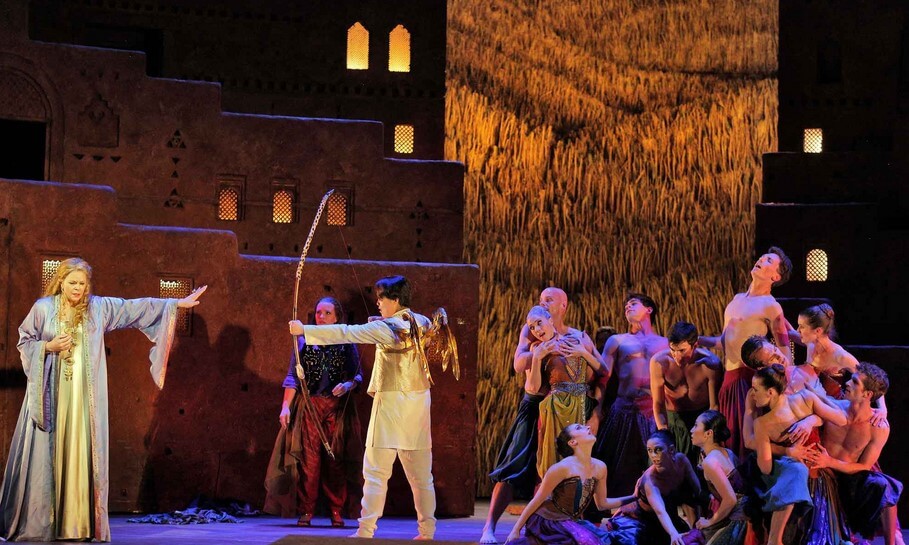Nian Wang as Ascanius, alongside Susan Graham as Dido, in our 2015 production of The Trojans. ©Cory Weaver/San Francisco Opera