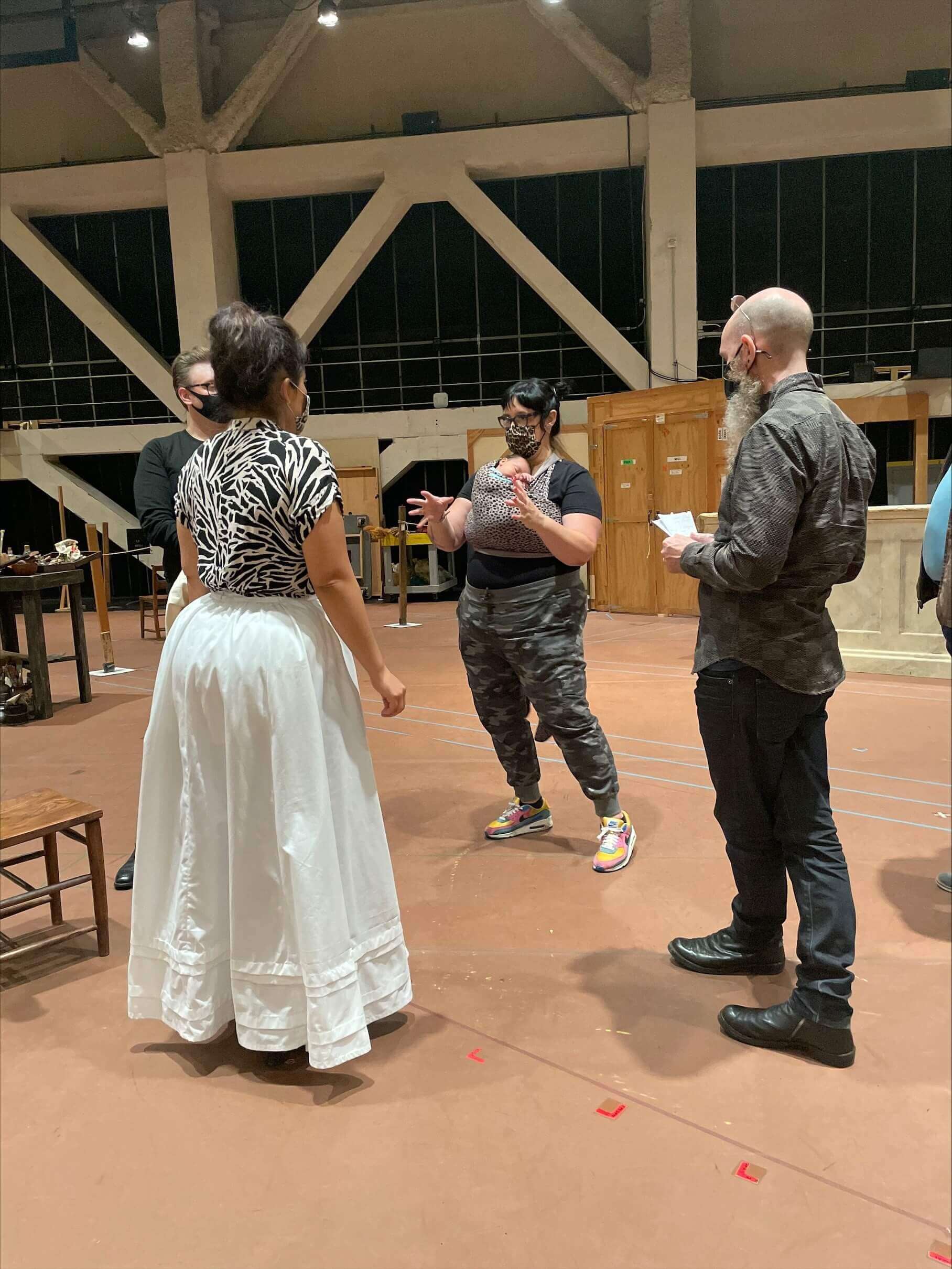 Shawna and JJ in rehearsals for Tosca