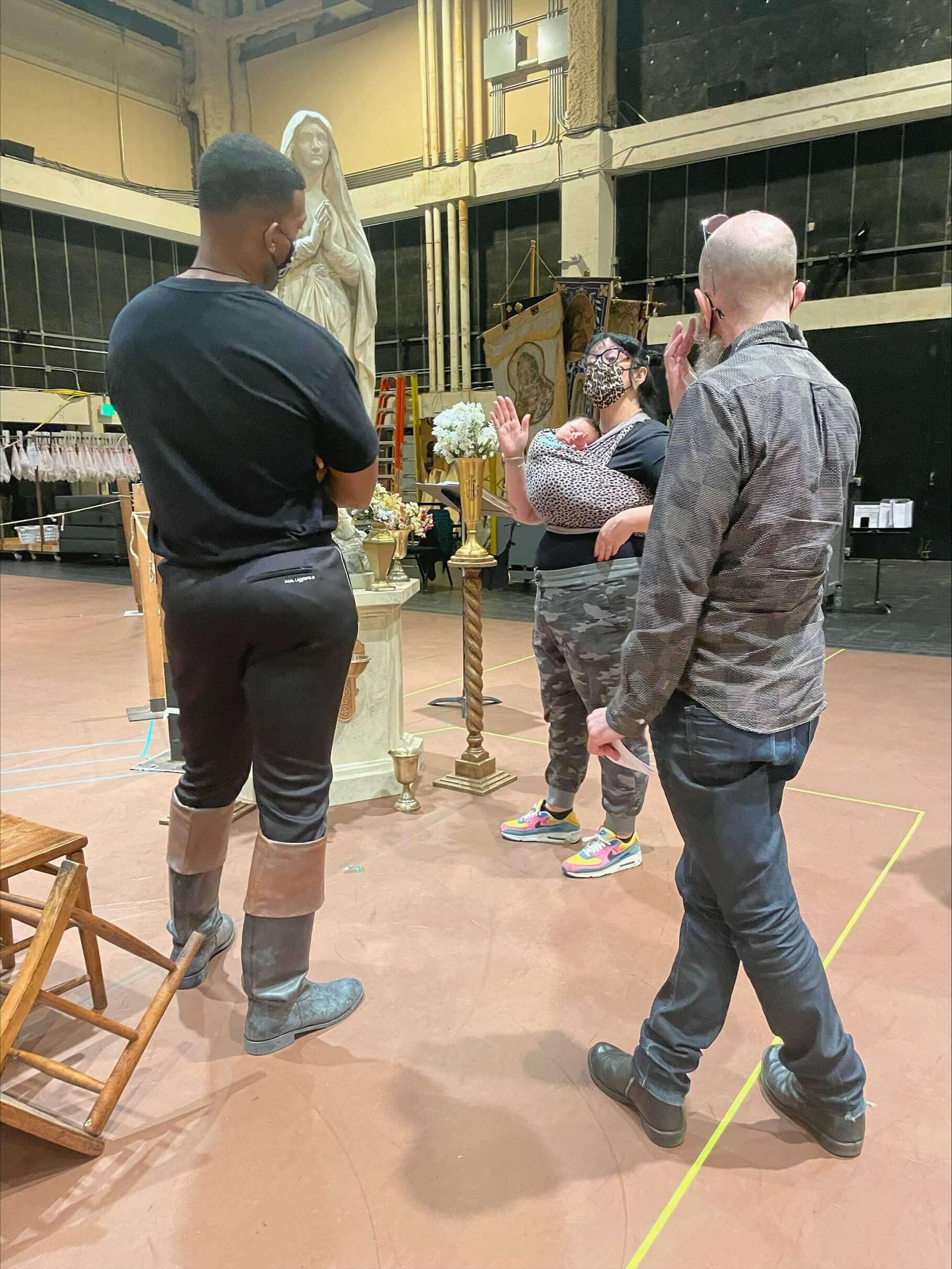Shawna and JJ in rehearsals for Tosca