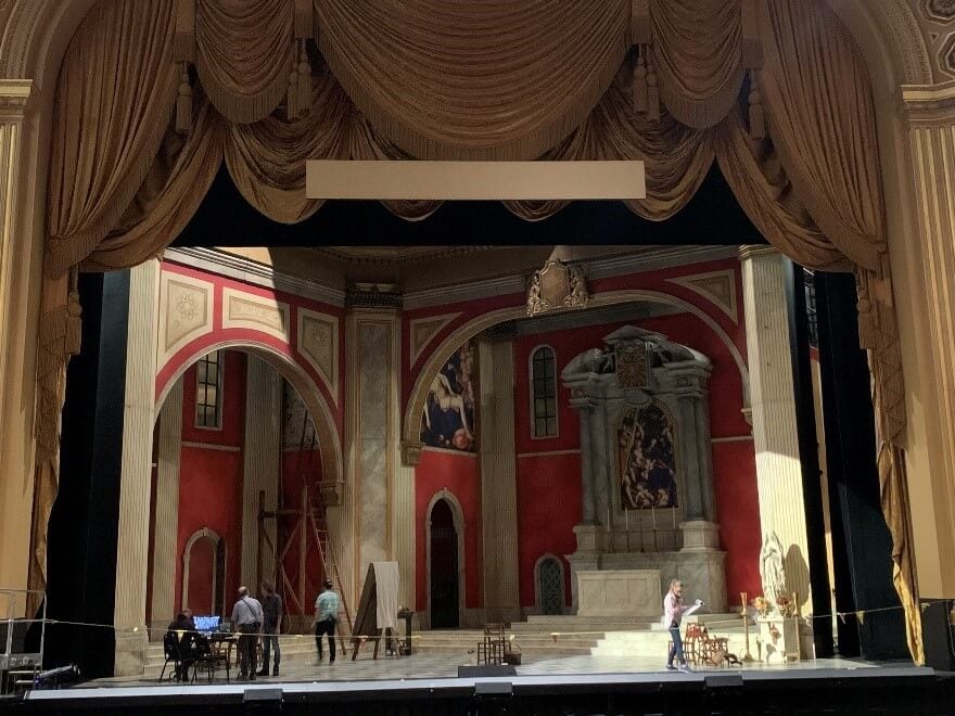 Tech’ing Acts I and III of Tosca in the theater