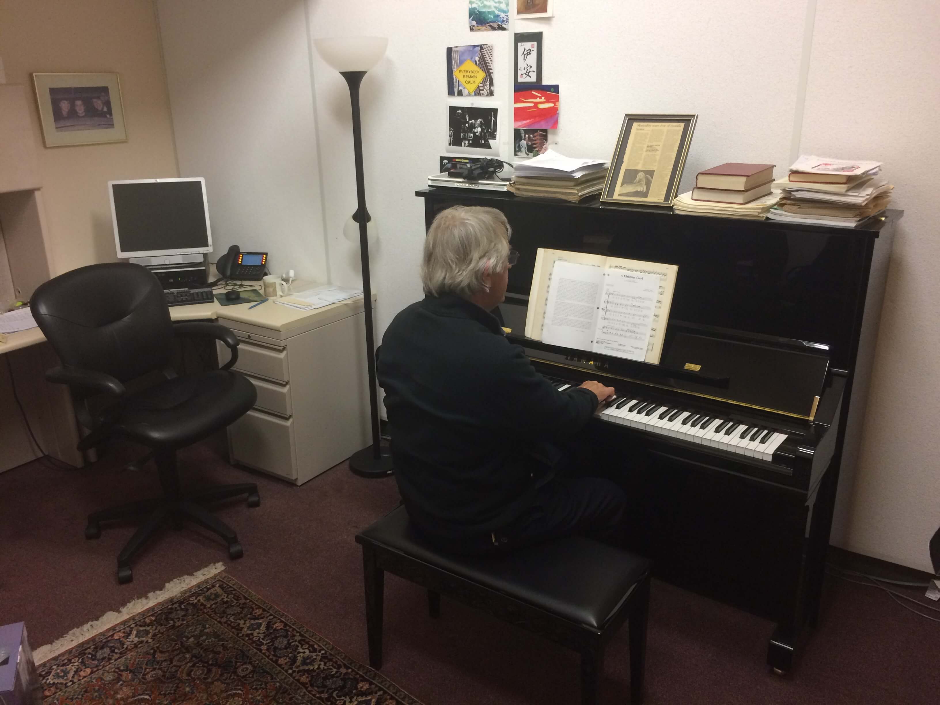 Ian at work in his studio in the Opera House.