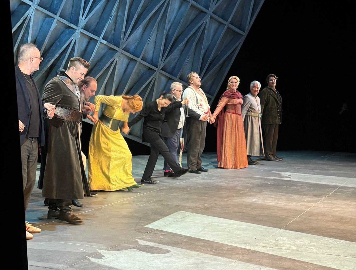 The curtain call at the opening night of Tristan and Isolde