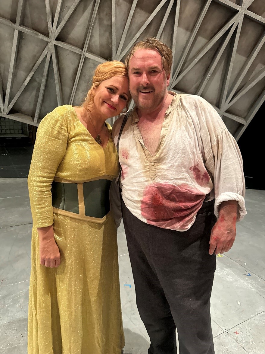 Anja and Simon at the conclusion of the fourth performance of Tristan and Isolde