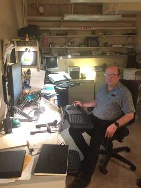 Tracy Davis in his office