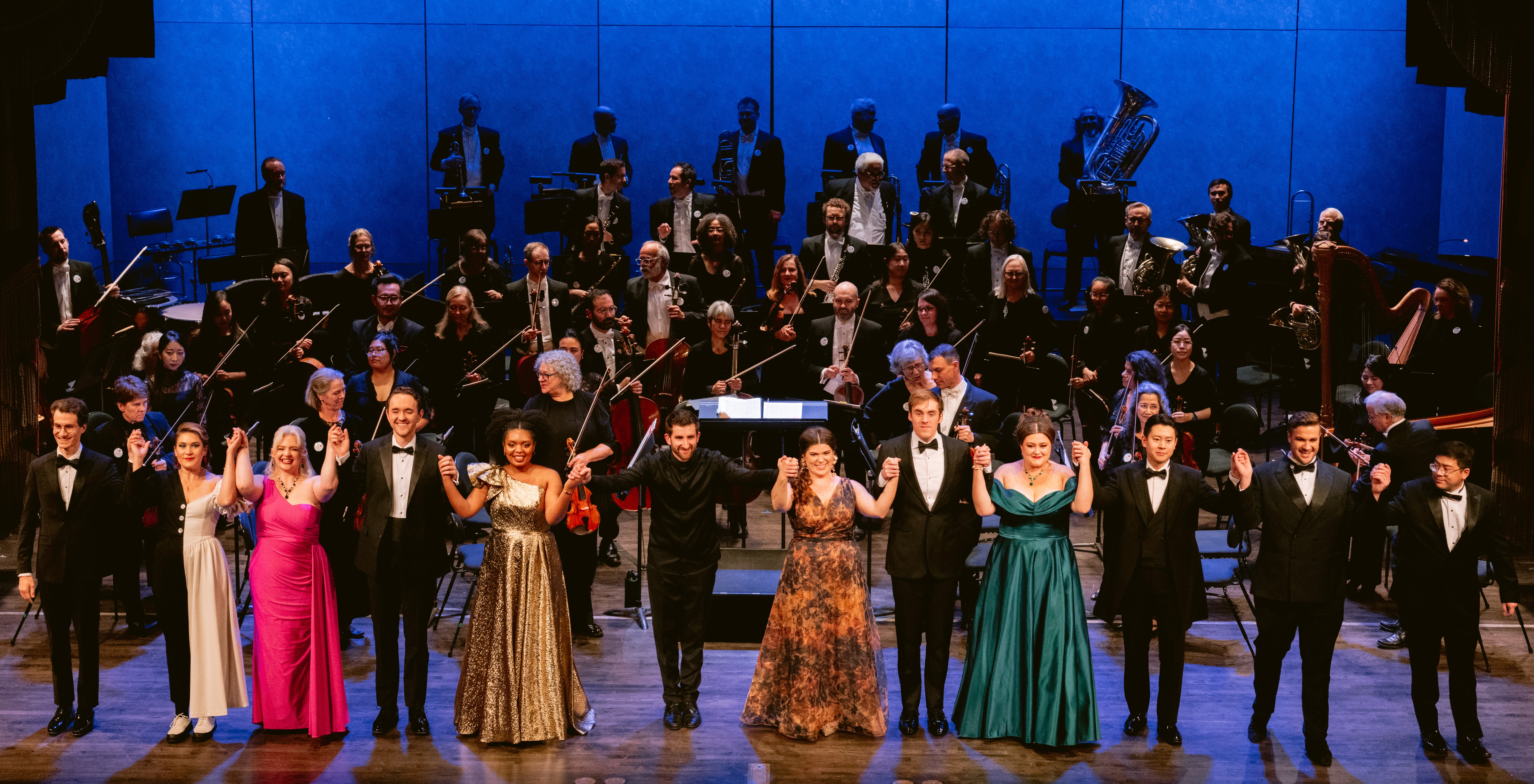   Curtain call for Adler's performance