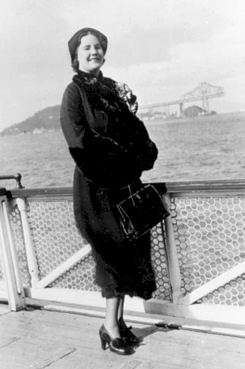 1935 Kirsten Flagstad on the San Francisco Bay. Photographer: Franklin and Rognon