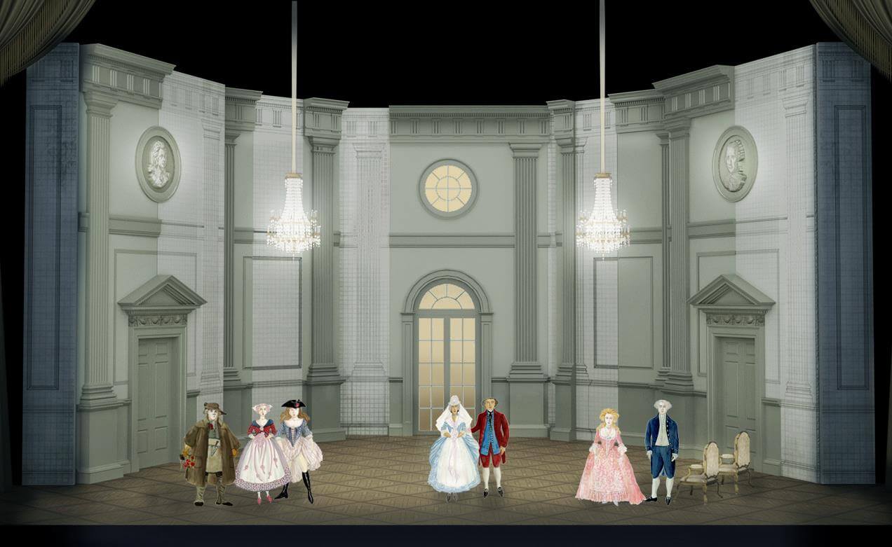 Set Designer Erhard Rom&rsquo;s concept for our Neo-Classical American manor house.
