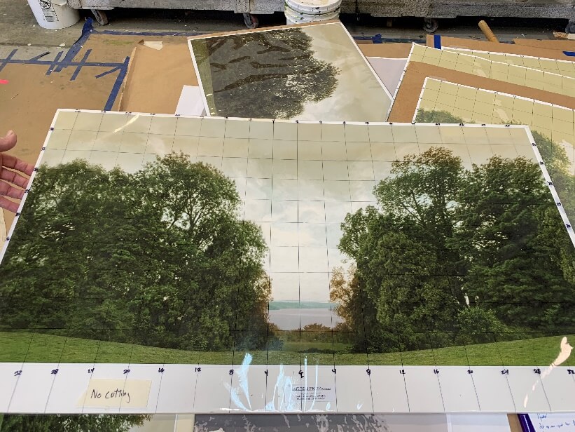 From photorealistic design to exquisitely hand-painted show drop, showing the stages of the process.