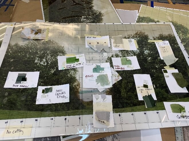 From photorealistic design to exquisitely hand-painted show drop, showing the stages of the process.