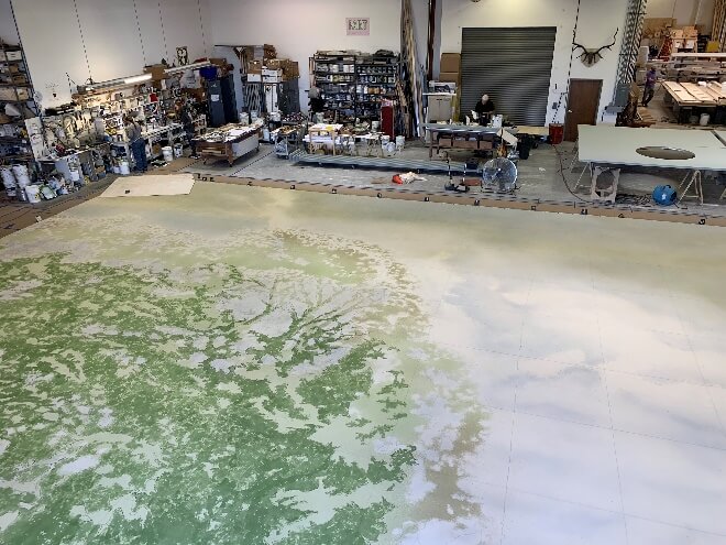 From photorealistic design to exquisitely hand-painted show drop, showing the stages of the process.