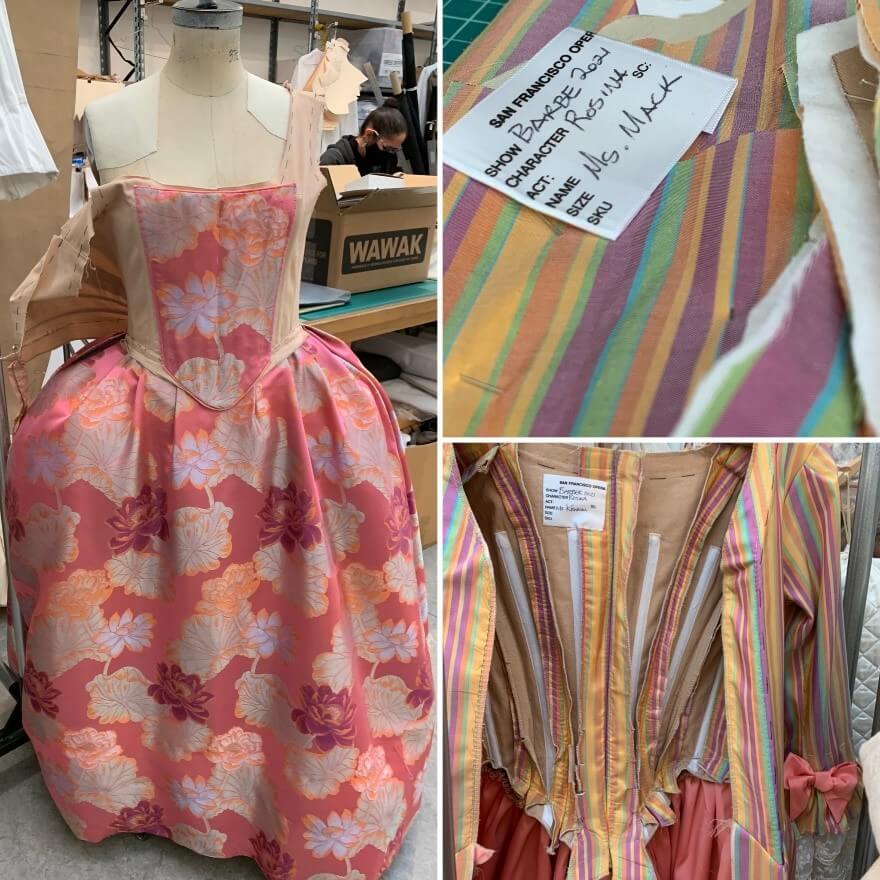 Rosina’s beautiful dress coming to life, designed by Jessica Jahn and being created by Amy Ashton-Keller. 