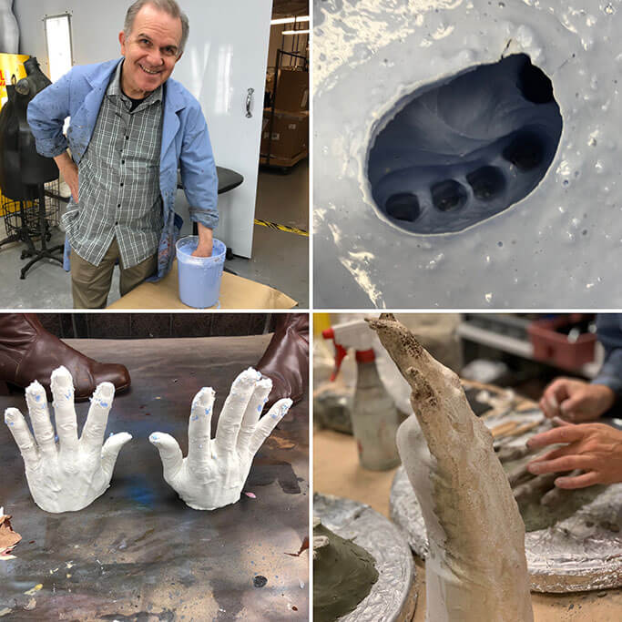 The casting of the witch&rsquo;s hands. First, casting tenor Robert Brubaker&rsquo;s hands, before they ultimately become a prosthetic attachment to a white glove.