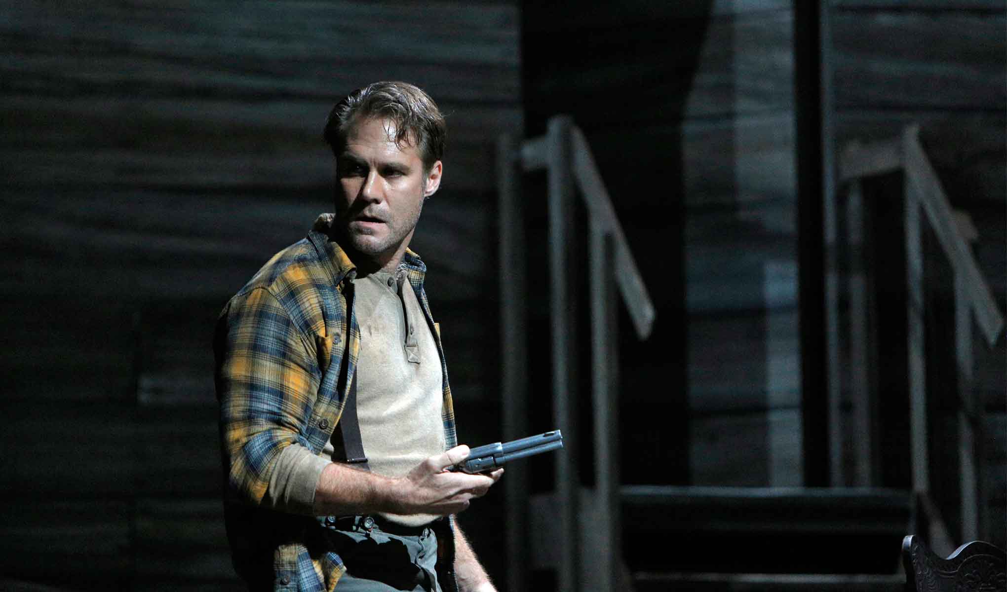 Brandon Jovanovich as Sam Polk in our 2014 production of Susannah. ©Cory Weaver/San Francisco Opera