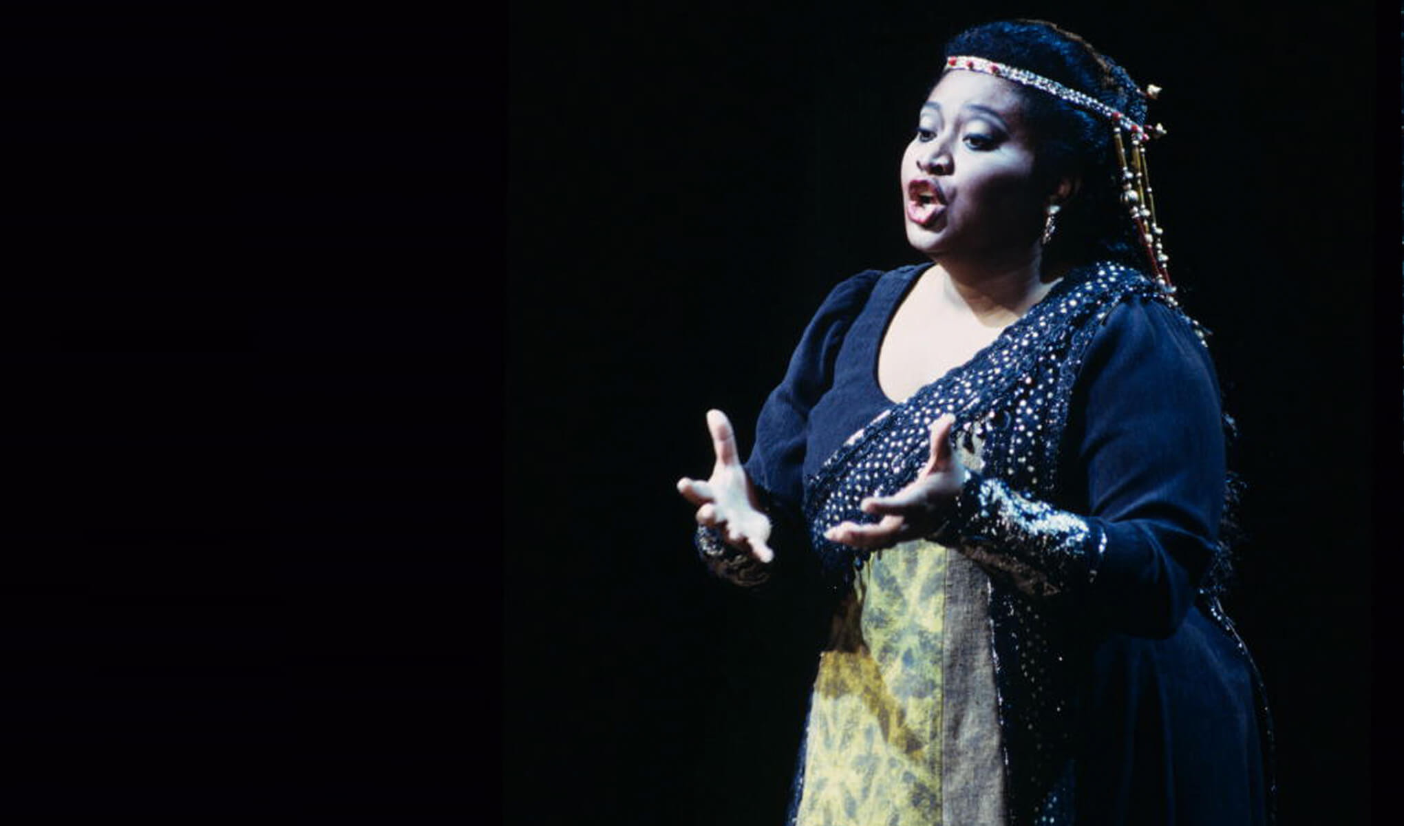 1997: Michèle Crider debuted in the title role of Aida. Photo M. Sohl.