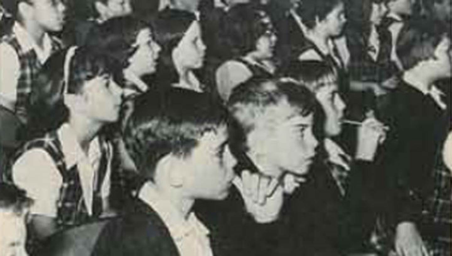 Children attend the Talent Bank production of Dr. Miracle, 1958