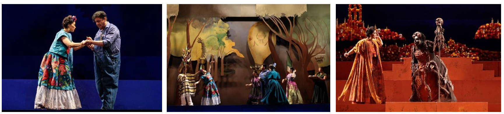Scenes from El último sueño de Frida y Diego. Photos: Karli Cadel/San Diego Opera
