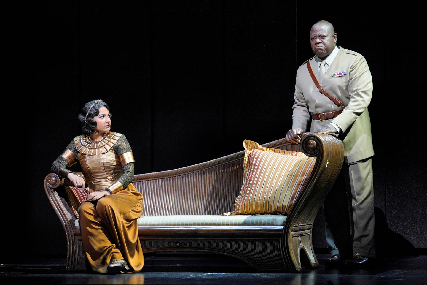 Amina Edris and Alfred Walker in SFO Antony and Cleopatra