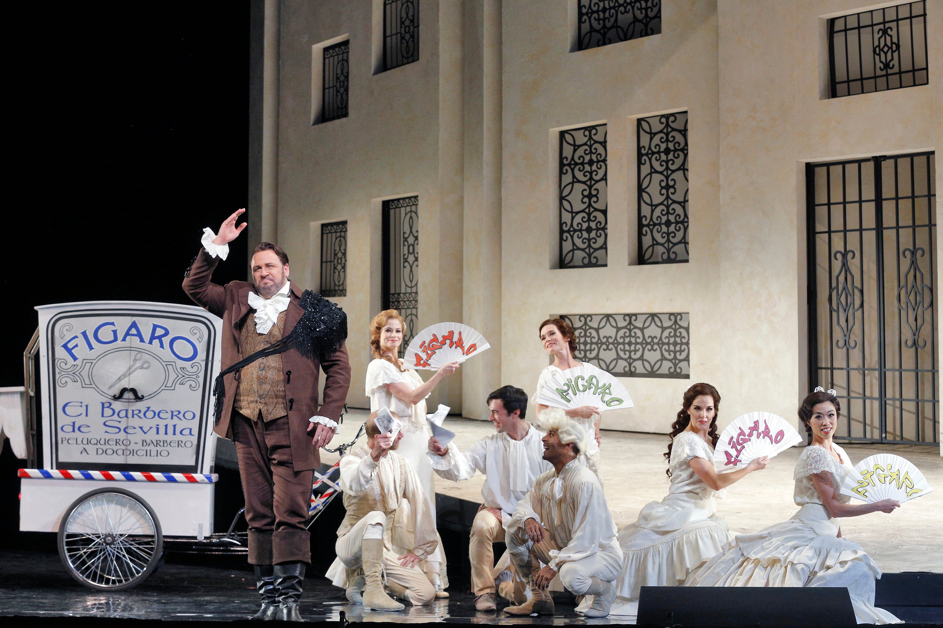 Performer singing in The Barber of Seville