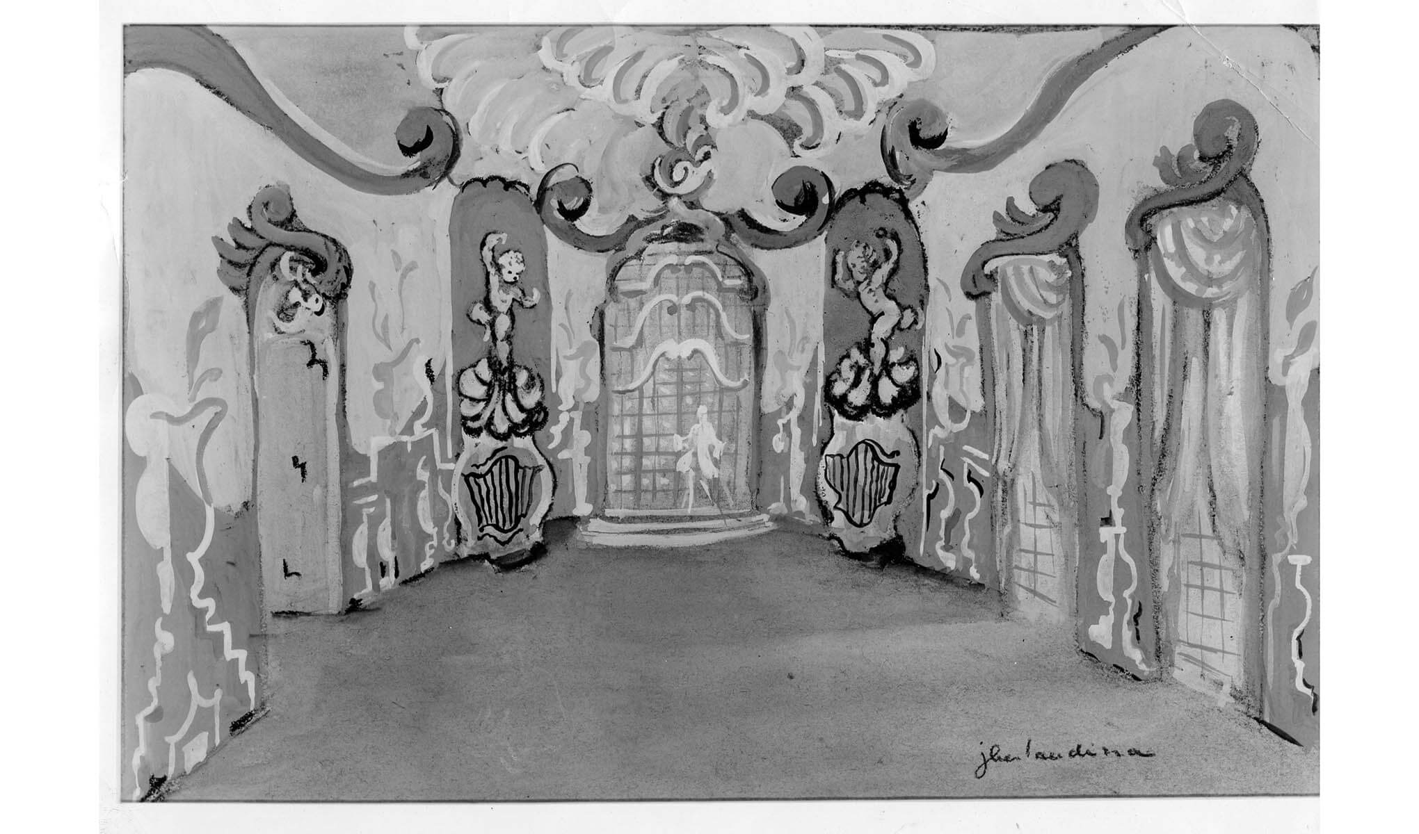 Jane Berlandina San Francisco Opera Season 1941 War Memorial Opera House Der Rosenkavalier Set Design Photographer Morton