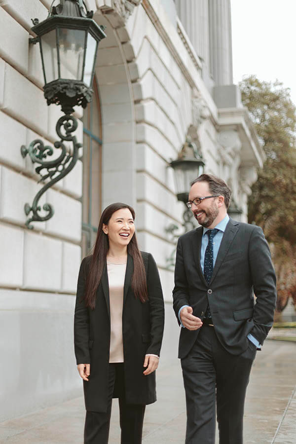 Eun Sun Kim and Matthew walking