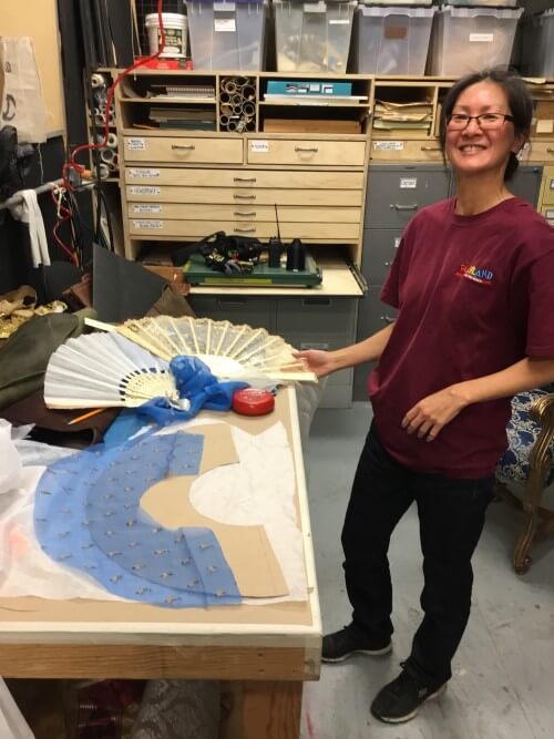 Monica Tse with the mock-up for the Attavanti fan.