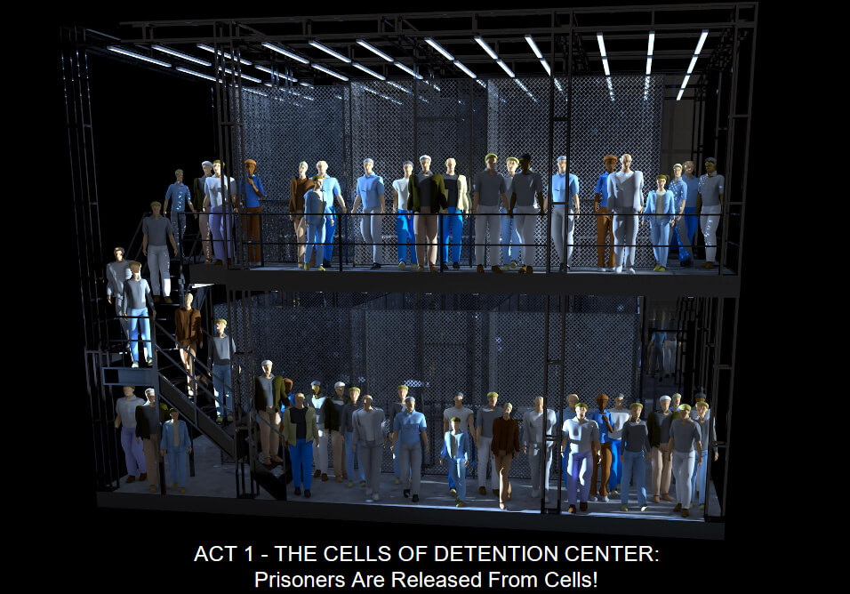 A computer rendering of the final set for Act I