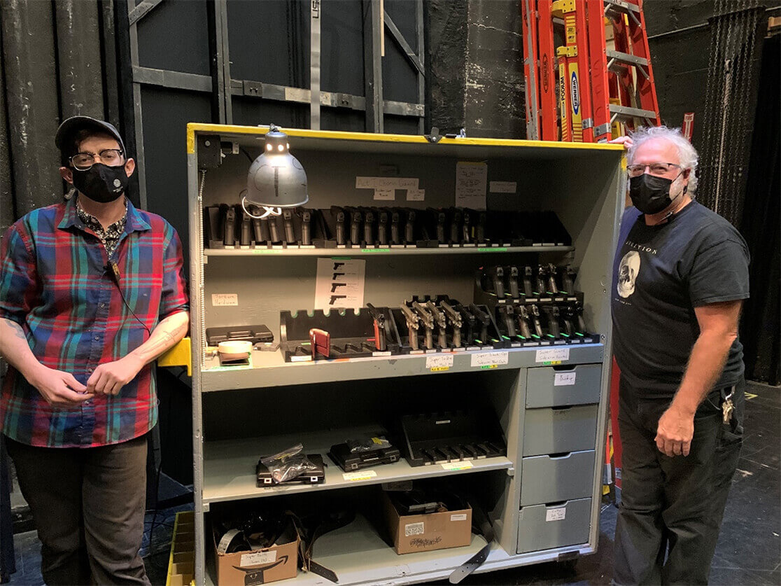 ohn Matlock and Scott Barringer with the &ldquo;Rolling Armory&rdquo;