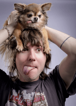 Francis Crossman,&nbsp;Senior Video Editor, and his pup,&nbsp;Mr. Bingley.