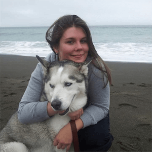 Samantha Stevick,&nbsp;Corporate and Legacy Giving Associate, and her adorable pooch, Maximo (Max).