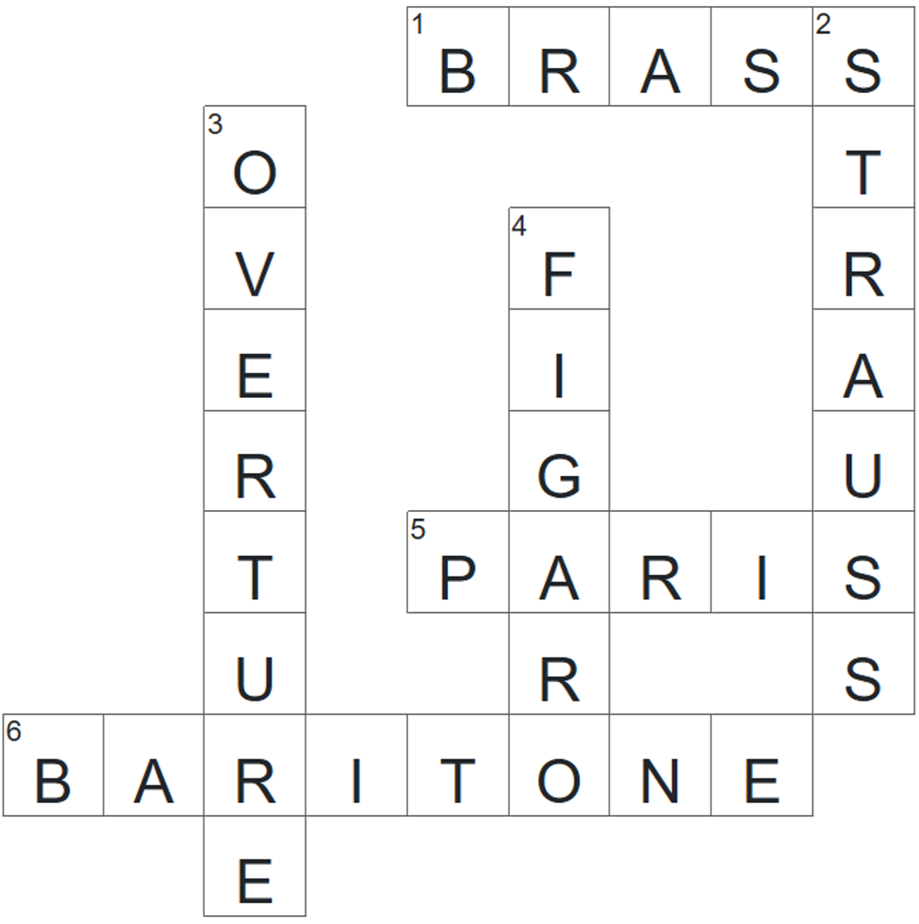 Crossword Puzzle Answers
