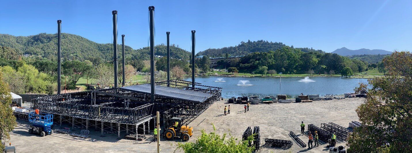 This is the base of the stage we are building in Marin