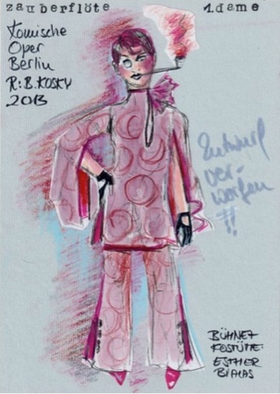 An example of one of the Ladies in Esther Bialas&rsquo; original design conception.