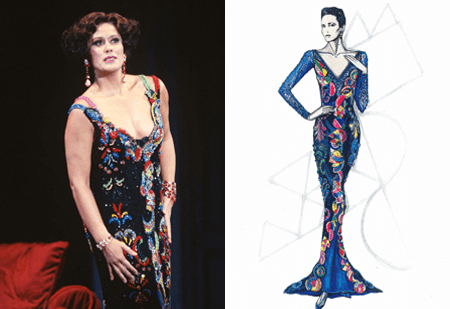Kiri Te Kanawa as The Countess; Versace's design