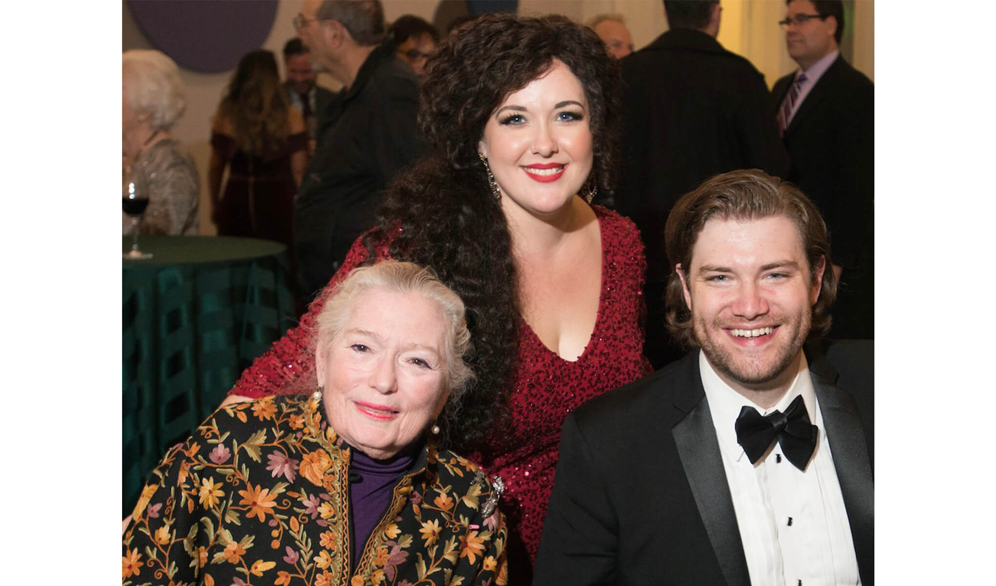 Suzanne Turley with Adler Fellows Toni Marie Palmertree and Brad Walker